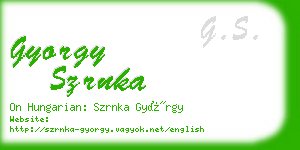 gyorgy szrnka business card